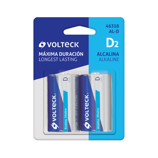 Blíster con 2 pilas alcalinas D · vista 2