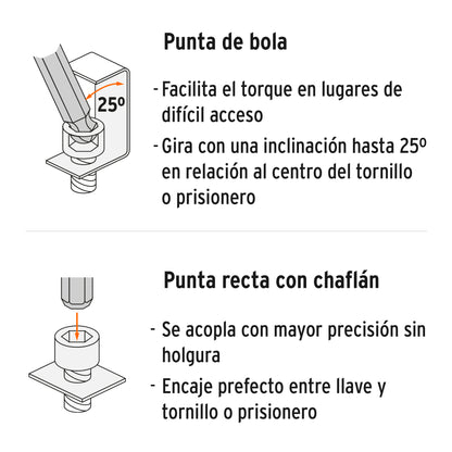 Juego de 13 llaves hexagonales mm largas, punta de bola · vista 4