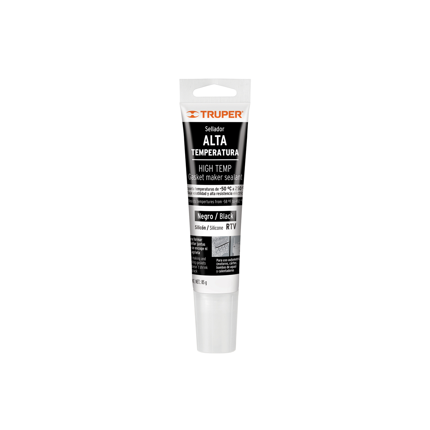 Sellador de silicón negro RTV para altas