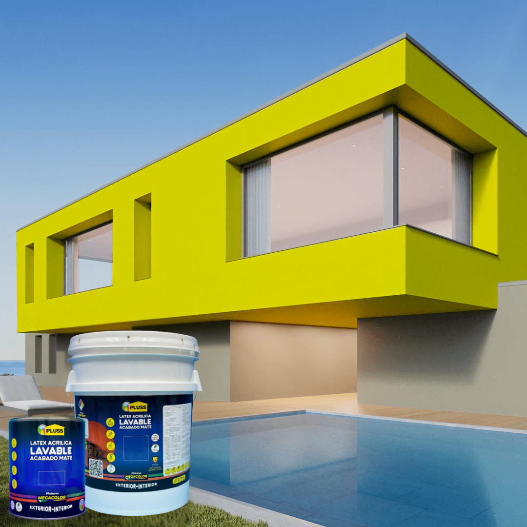 Pintura látex Pluss mate acrílica lavable para interior y exterior