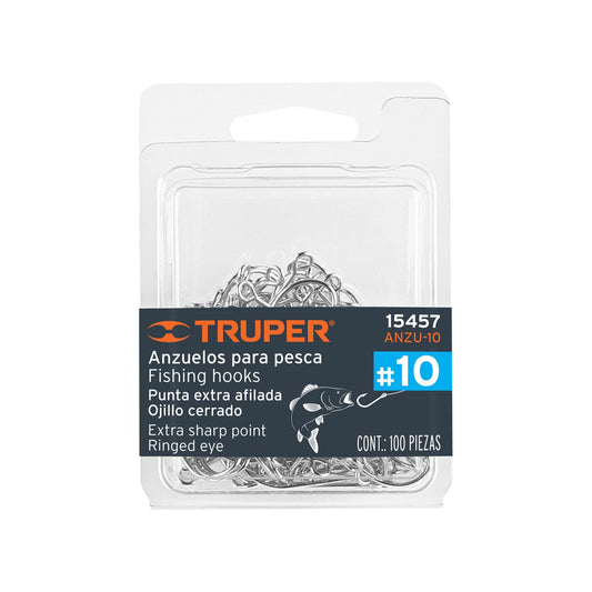 Blíster con 100 anzuelos de pesca número 10