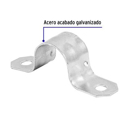 Bolsa 10 abrazaderas omega 1/2 pulg