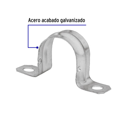 Bolsa 10 abrazaderas omega 1 pulg