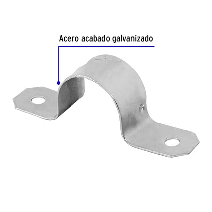 Bolsa 10 abrazaderas omega 3/4 pulg