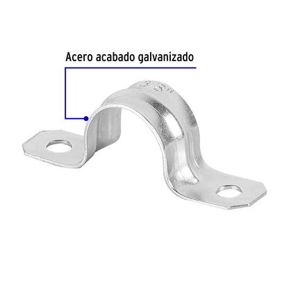 Bolsa 10 abrazaderas omega 3/8 pulg