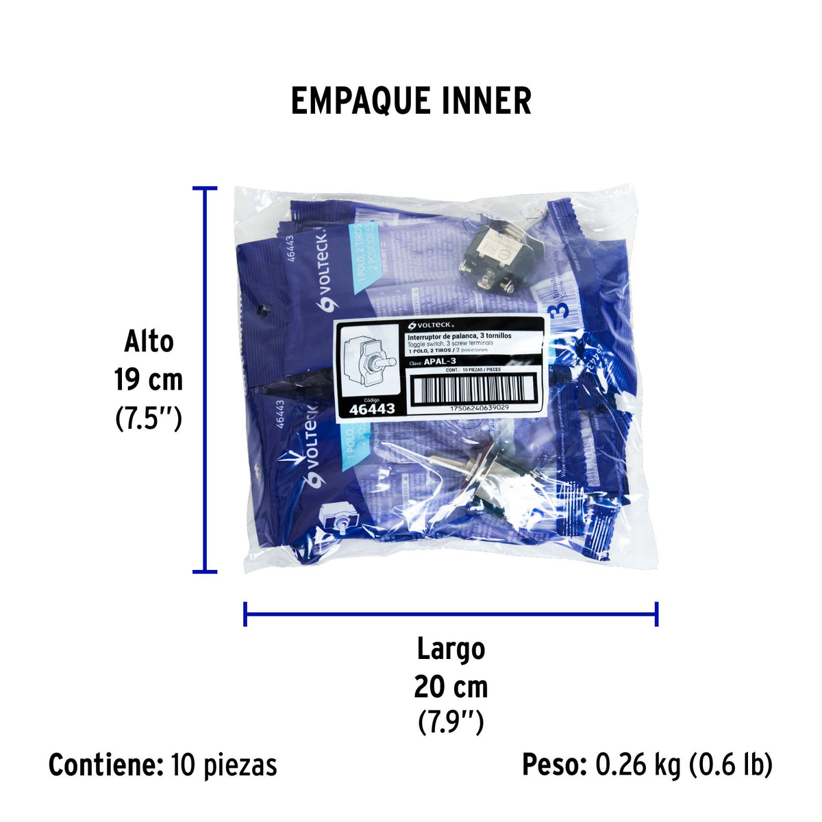 Interruptor de palanca, 1 polo, on-on · vista 7