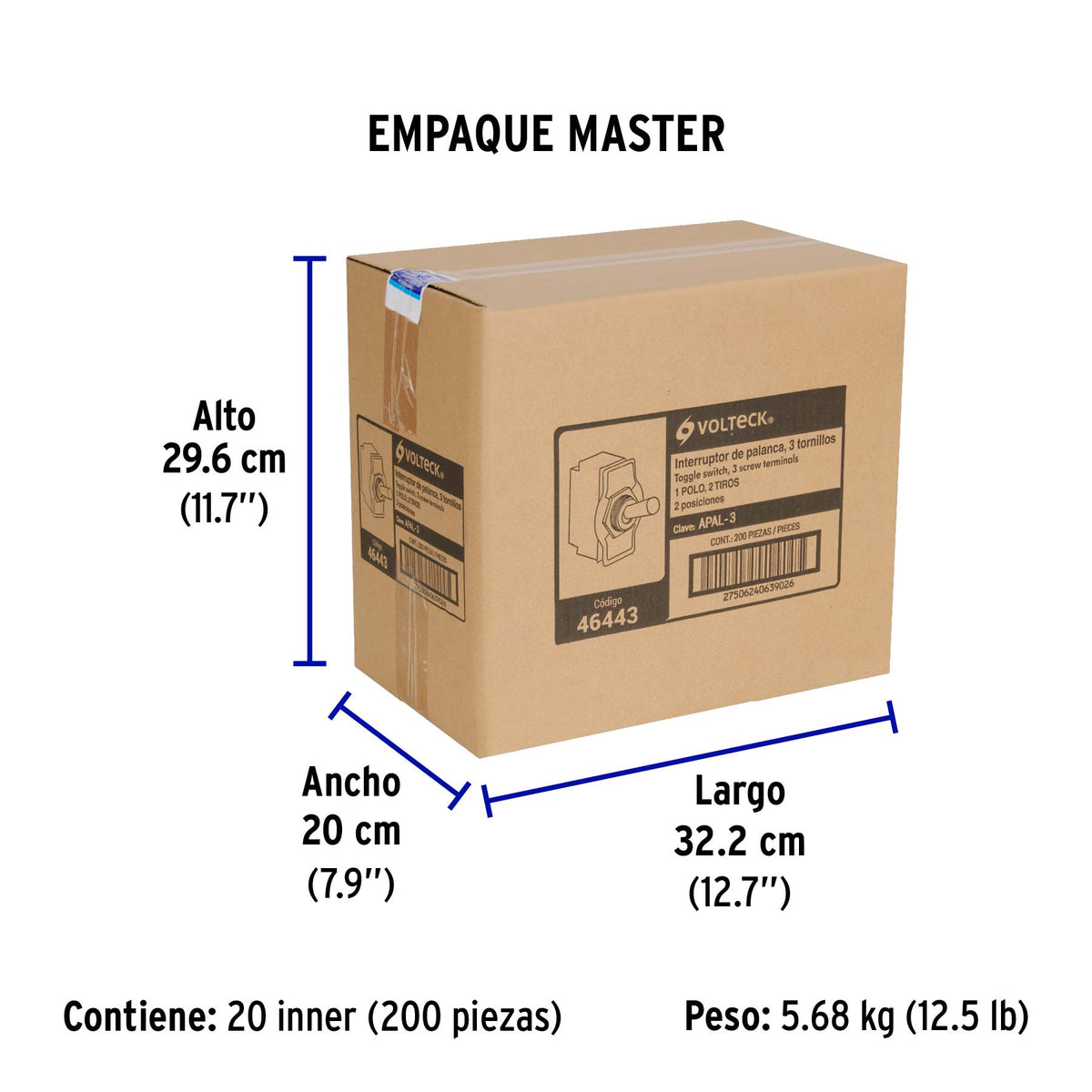Interruptor de palanca, 1 polo, on-on · vista 8