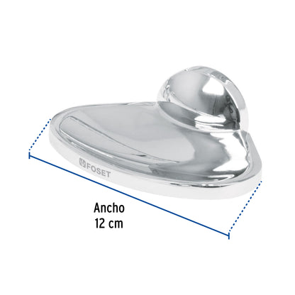 Jabonera metálica con montaje semiempotrar