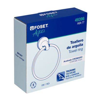 Toallero de argolla con soporte metálico