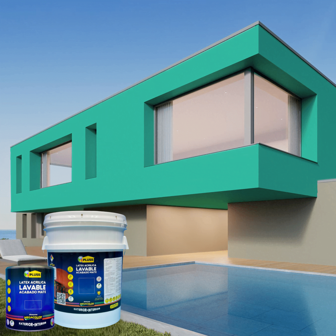 Pintura látex Pluss mate acrílica lavable para interior y exterior