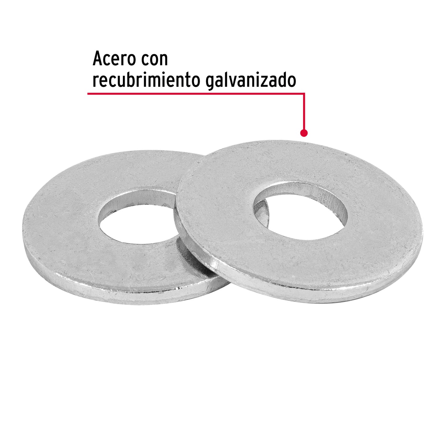 Arandelas Planas Galvanizadas 1/2 pulg Bolsa 1kg