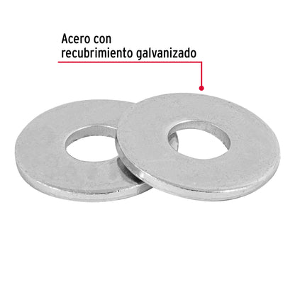 Arandelas Planas Galvanizadas 1/2 pulg Bolsa 1kg