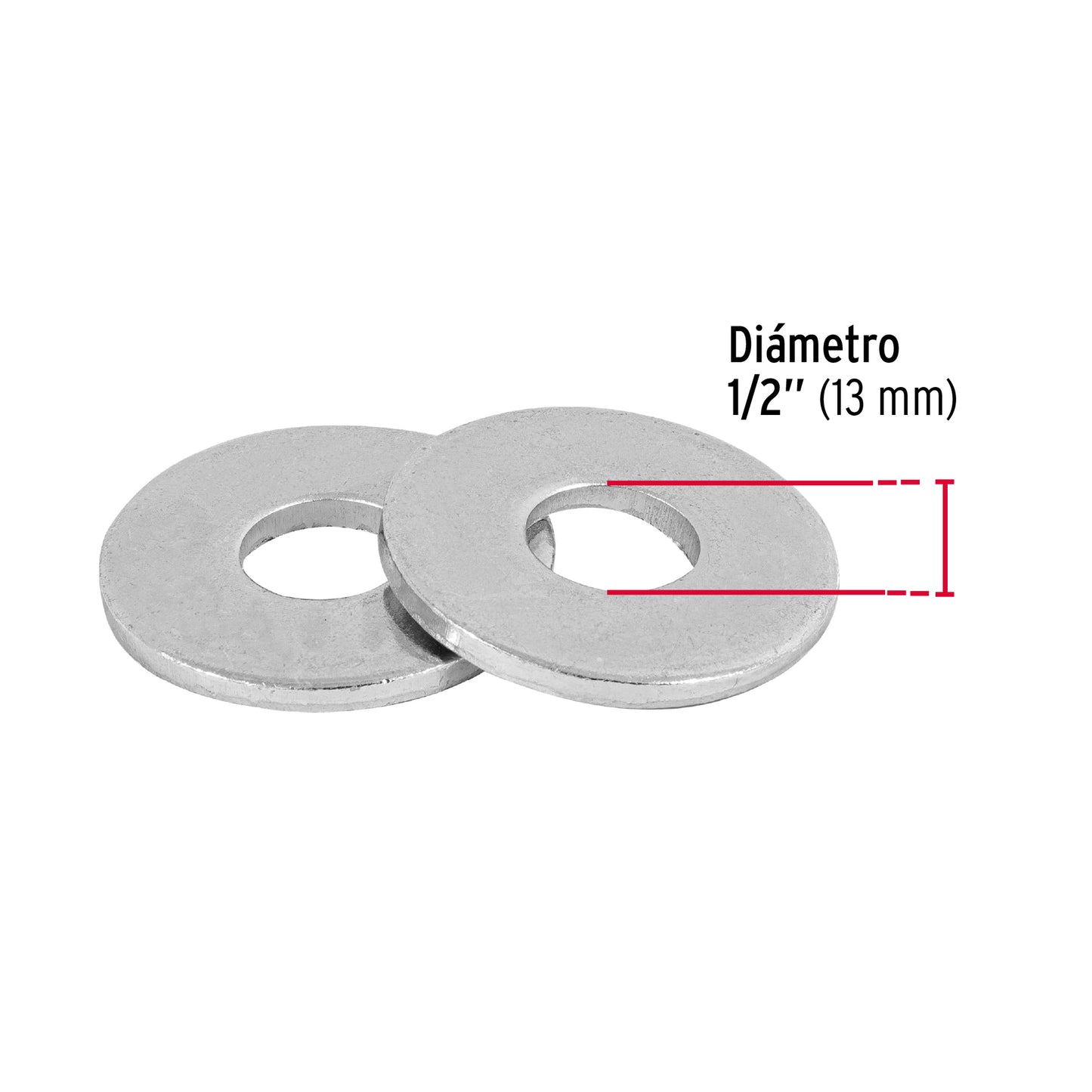 Arandelas Planas Galvanizadas 1/2 pulg Bolsa 1kg
