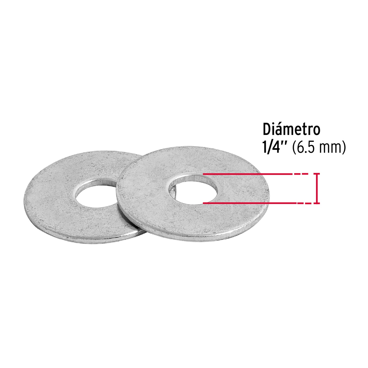 Arandelas Planas Galvanizadas 1/4 pulg Bolsa 1kg