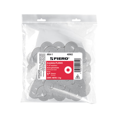 Bolsa de 1 kilo arandelas planas galvanizadas 1" · vista 2
