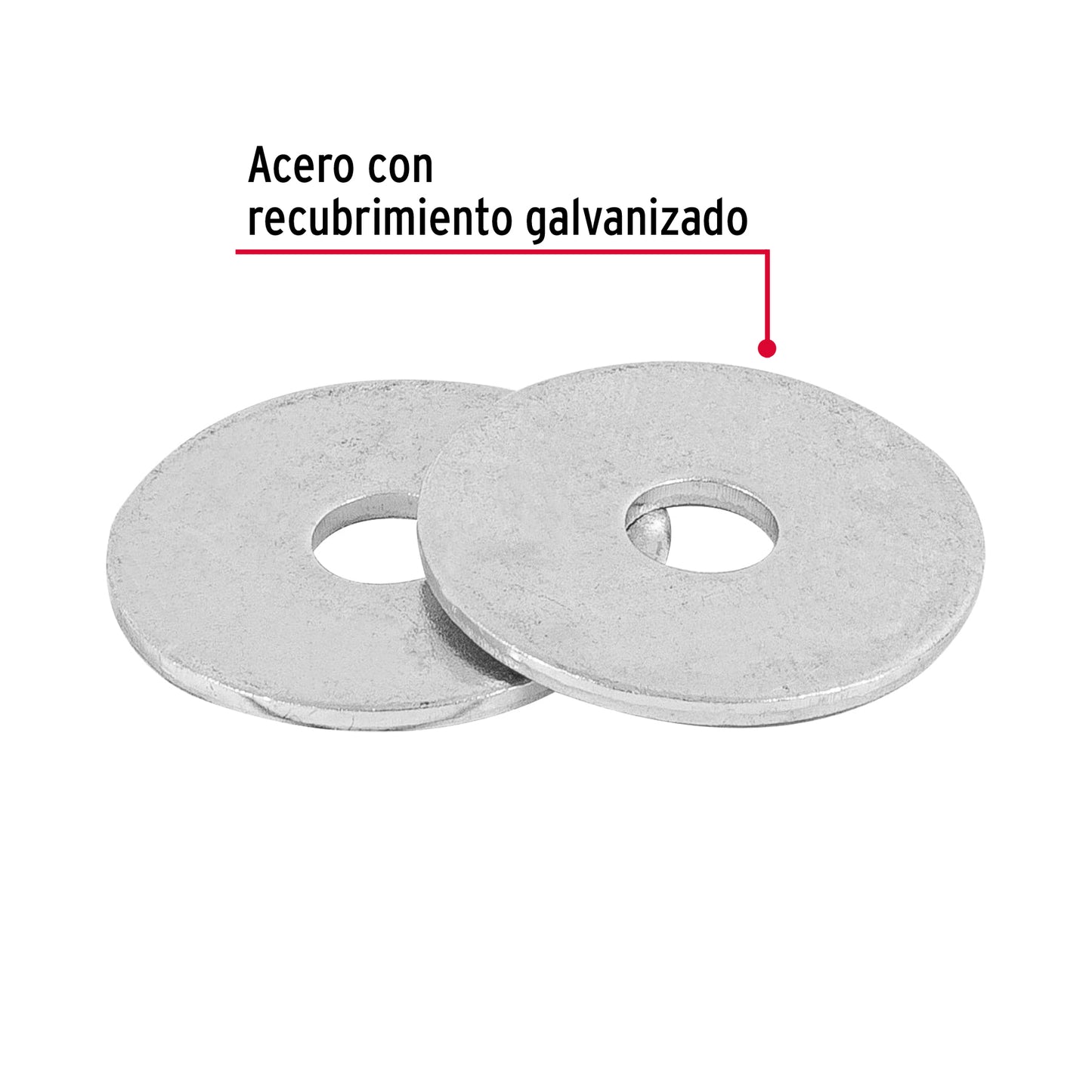 Arandelas Planas Galvanizadas 3/16 pulg Bolsa 1kg