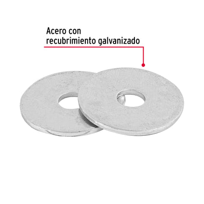 Arandelas Planas Galvanizadas 3/16 pulg Bolsa 1kg
