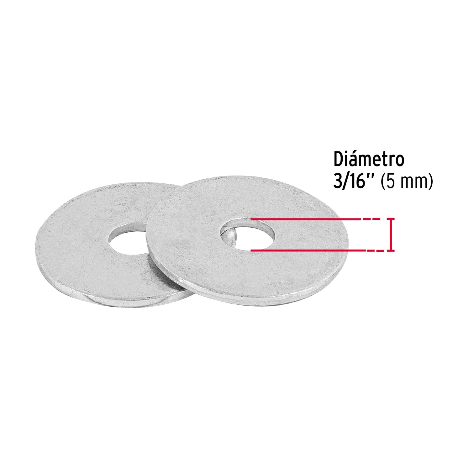 Arandelas Planas Galvanizadas 3/16 pulg Bolsa 1kg