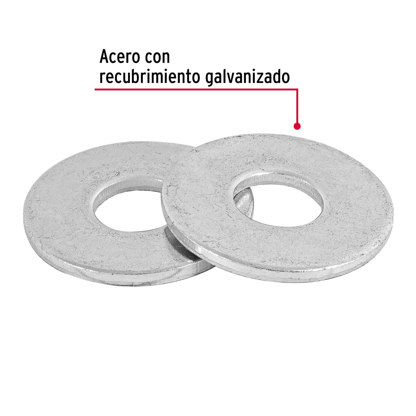 Arandelas Planas Galvanizadas 3/8 pulg Bolsa 1kg