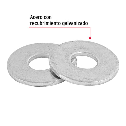 Arandelas Planas Galvanizadas 3/8 pulg Bolsa 1kg