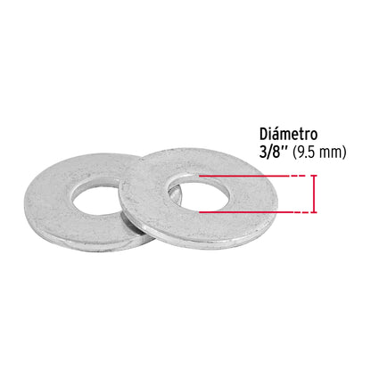 Arandelas Planas Galvanizadas 3/8 pulg Bolsa 1kg