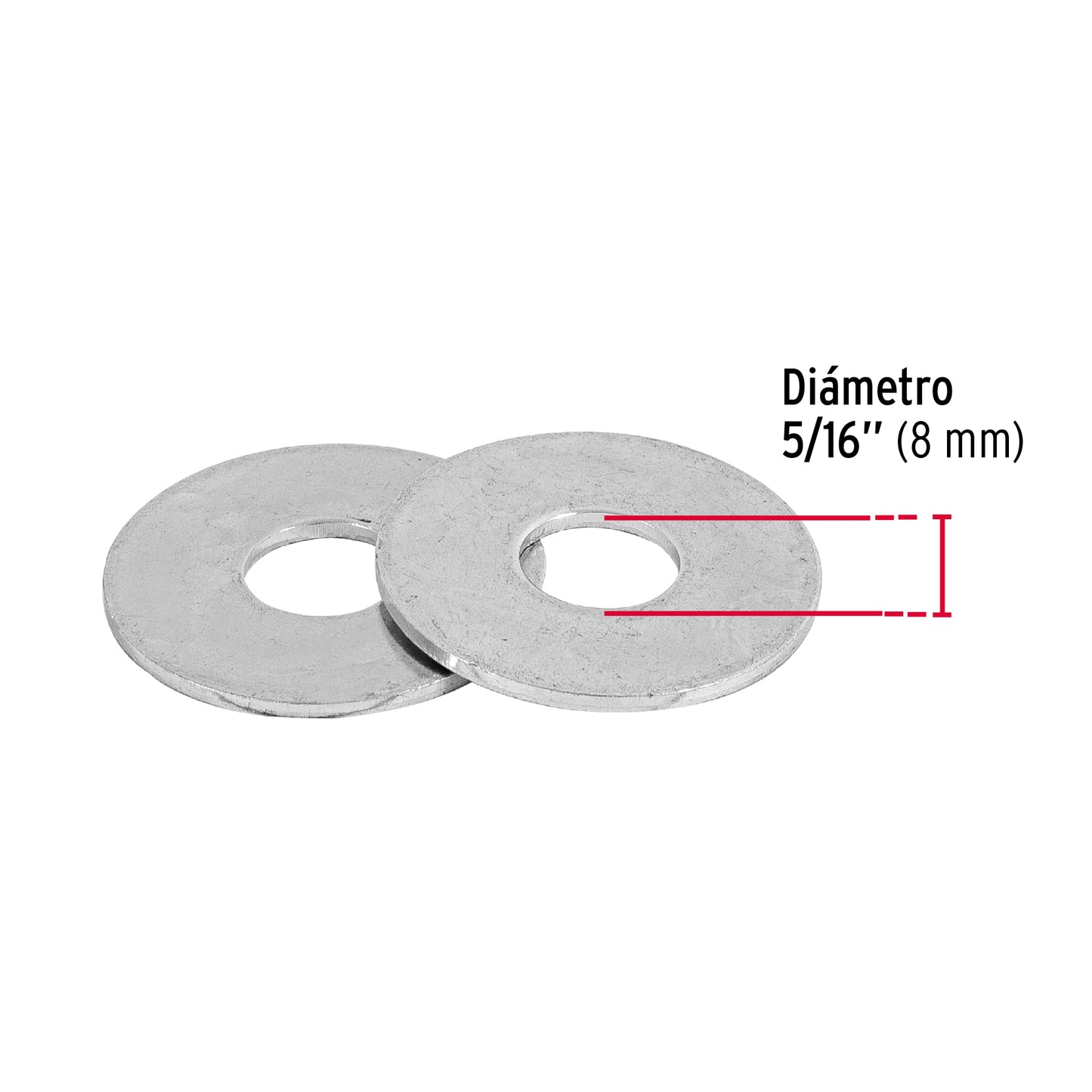 Arandelas Planas Galvanizadas 5/16 pulg Bolsa 1kg