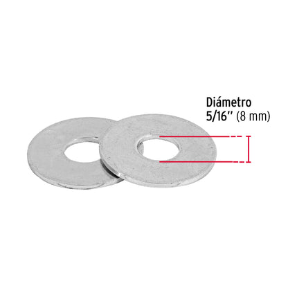 Arandelas Planas Galvanizadas 5/16 pulg Bolsa 1kg