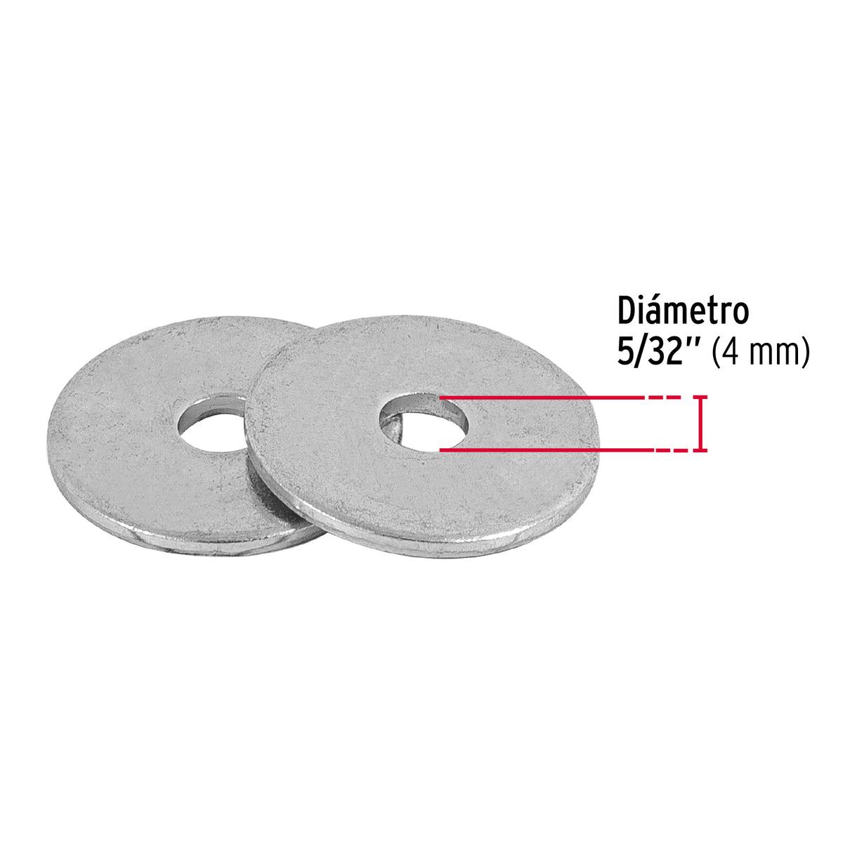 Arandelas Planas Galvanizadas 5/32 pulg Bolsa 1kg