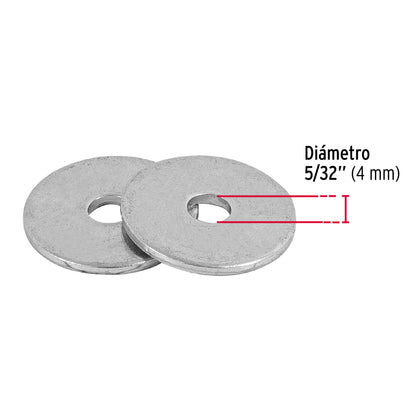 Arandelas Planas Galvanizadas 5/32 pulg Bolsa 1kg