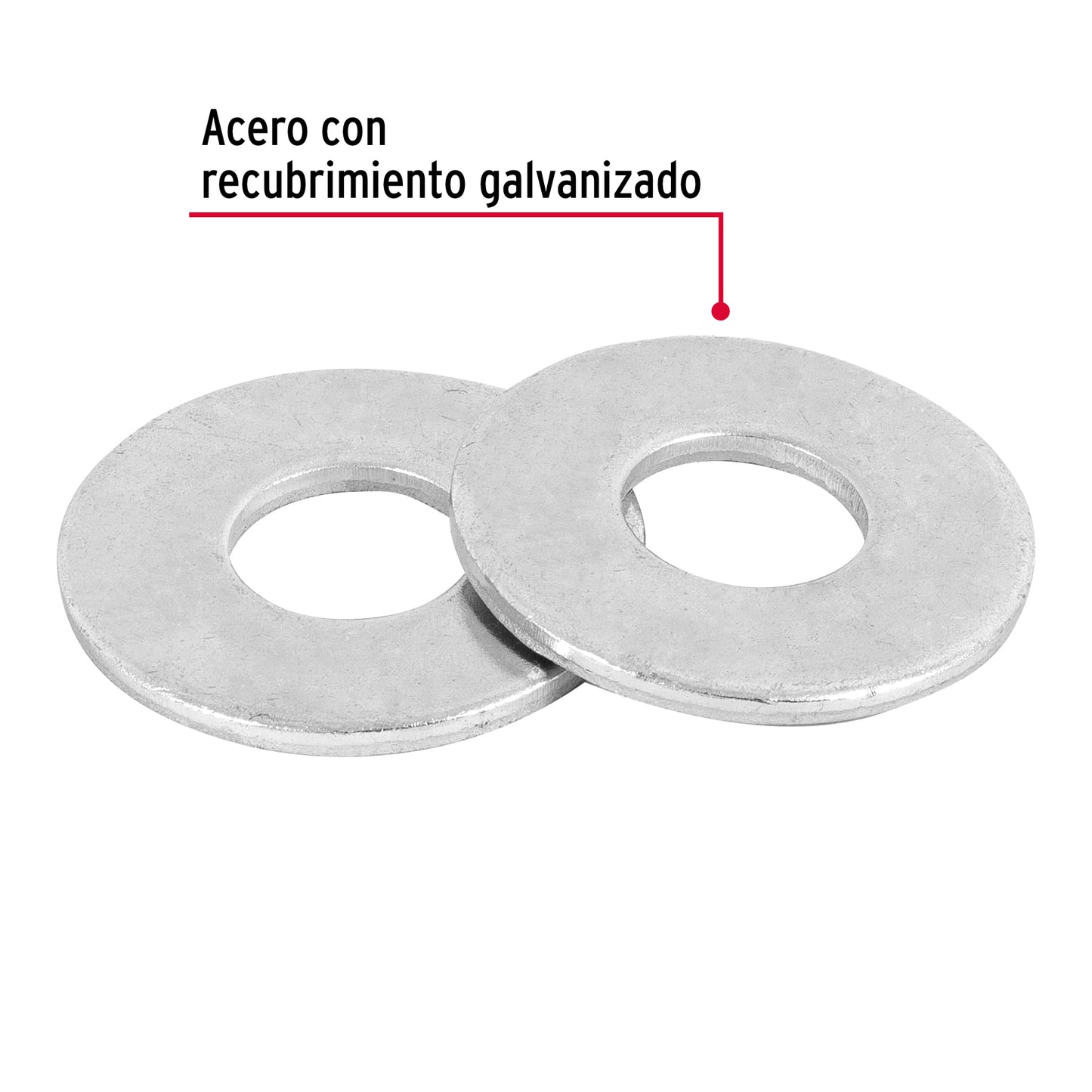 Arandelas Planas Galvanizadas 7/16 pulg Bolsa 1kg