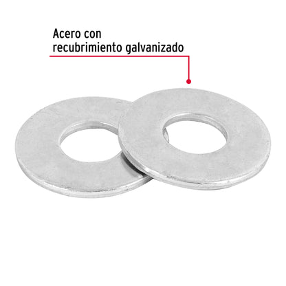 Arandelas Planas Galvanizadas 7/16 pulg Bolsa 1kg
