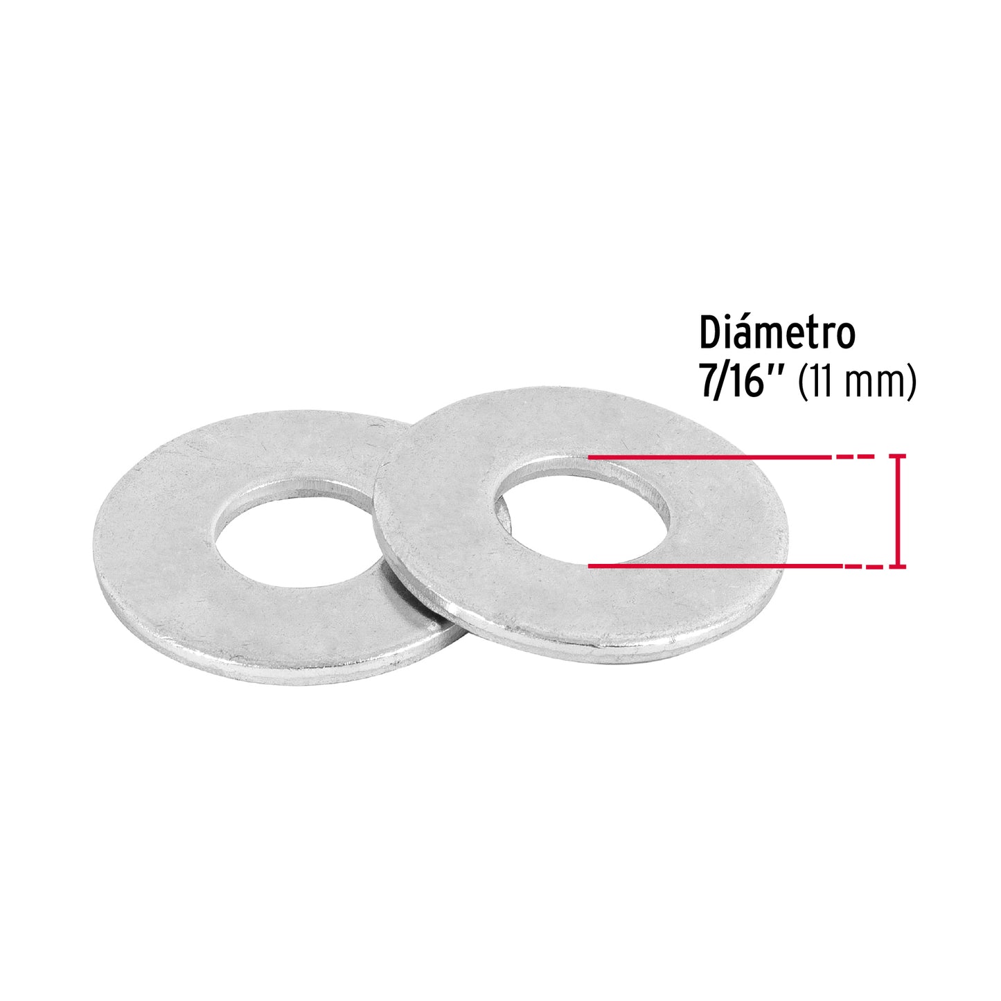 Arandelas Planas Galvanizadas 7/16 pulg Bolsa 1kg