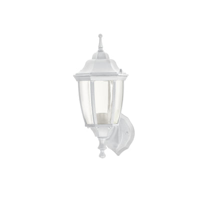 Arbotante tipo farol tradicional soportado para exterior color blanco
