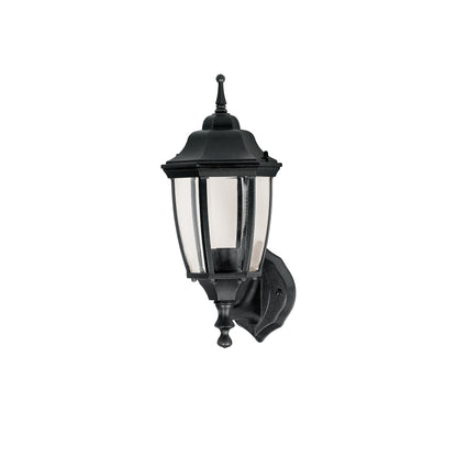 Arbotante tipo farol tradicional soportado para exterior color negro