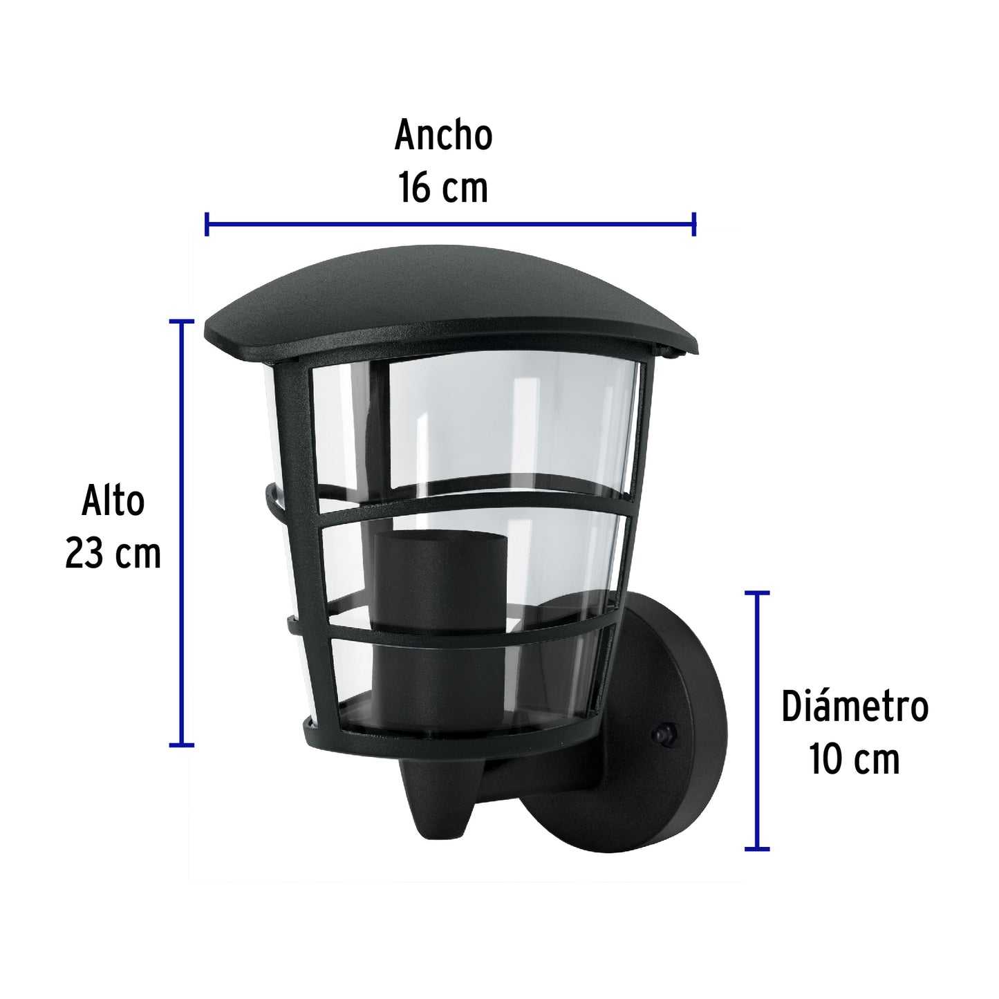 Arbotante tipo farol moderno soportado para exteriores