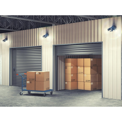 Arbotante blanco con sensor de movimiento y doble cabezal dirigible