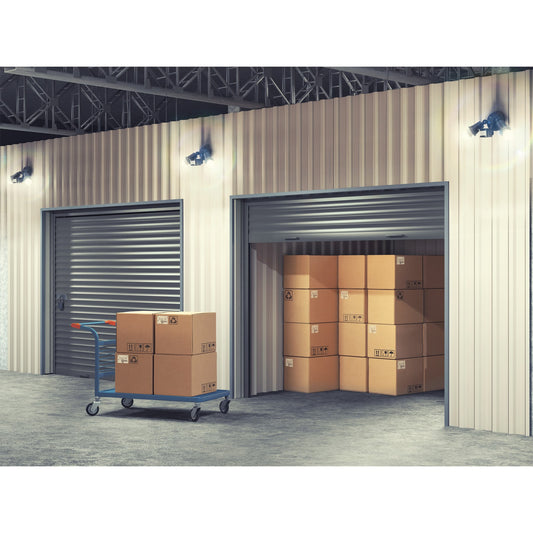 Arbotante blanco con sensor de movimiento y doble cabezal dirigible