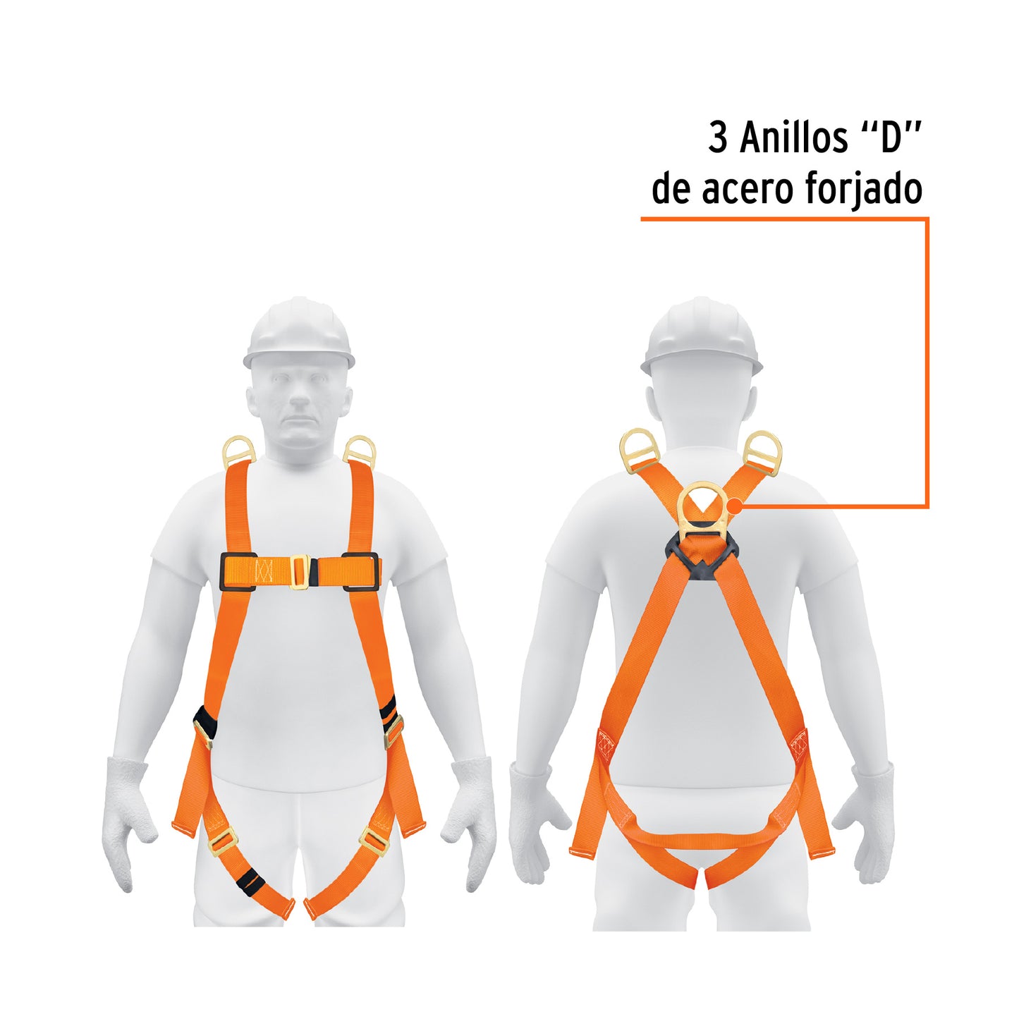 Arnés de cuerpo completo con 3 anillos