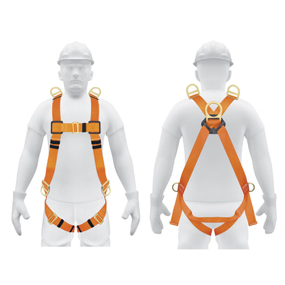 Arnes de seguridad para trabajo en altura ajustable con 5 argollas