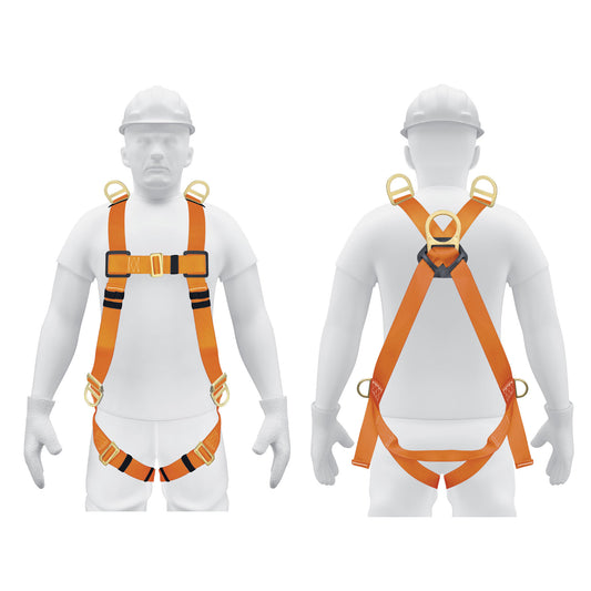 Arnes de seguridad para trabajo en altura ajustable con 5 argollas