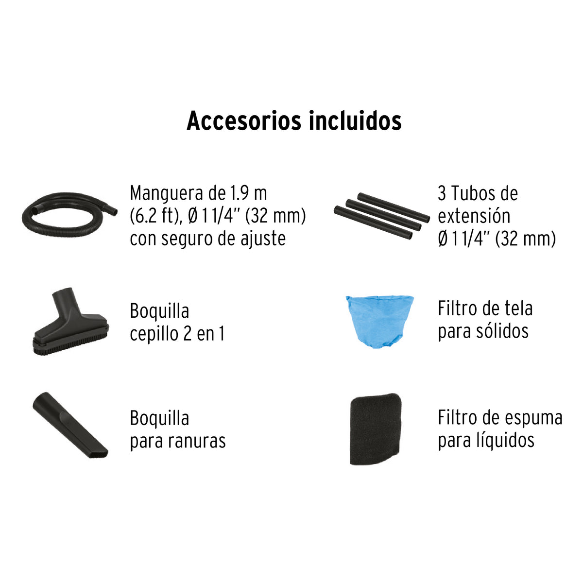 Aspiradora de sólidos y líquidos, 4 gal, plástica · vista 3
