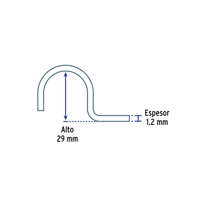 Abrazadera tipo uña 1-1/4 pulg