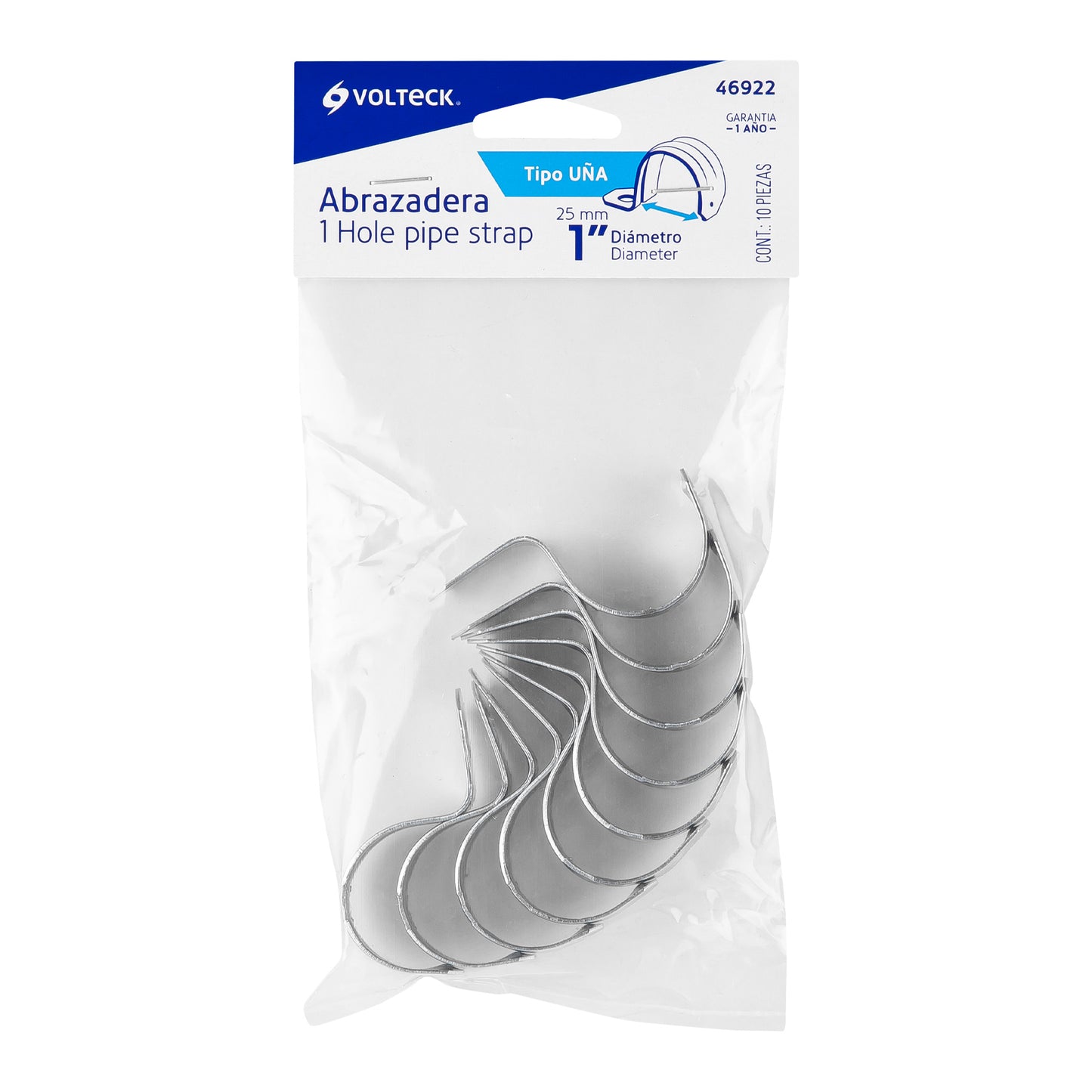 Abrazadera tipo uña 1 pulg