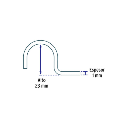 Abrazadera tipo uña 3/4 pulg