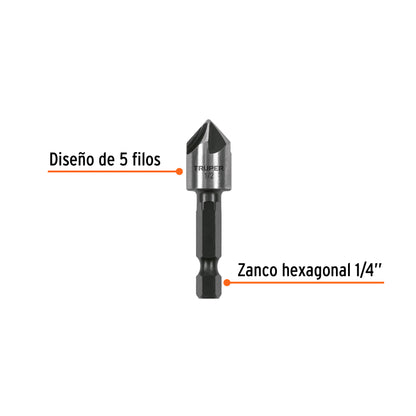 Avellanador HSS cambio rápido 1/2" · vista 2