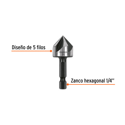 Avellanador HSS cambio rápido 3/4" · vista 2