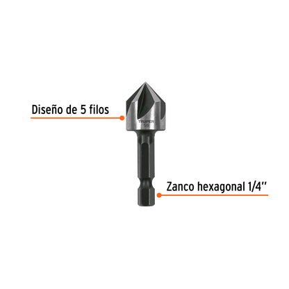 Avellanador HSS cambio rápido 5/8" · vista 2