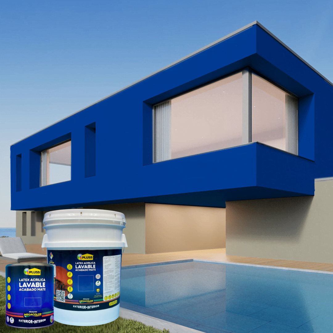 Pintura látex Pluss mate acrílica lavable para interior y exterior