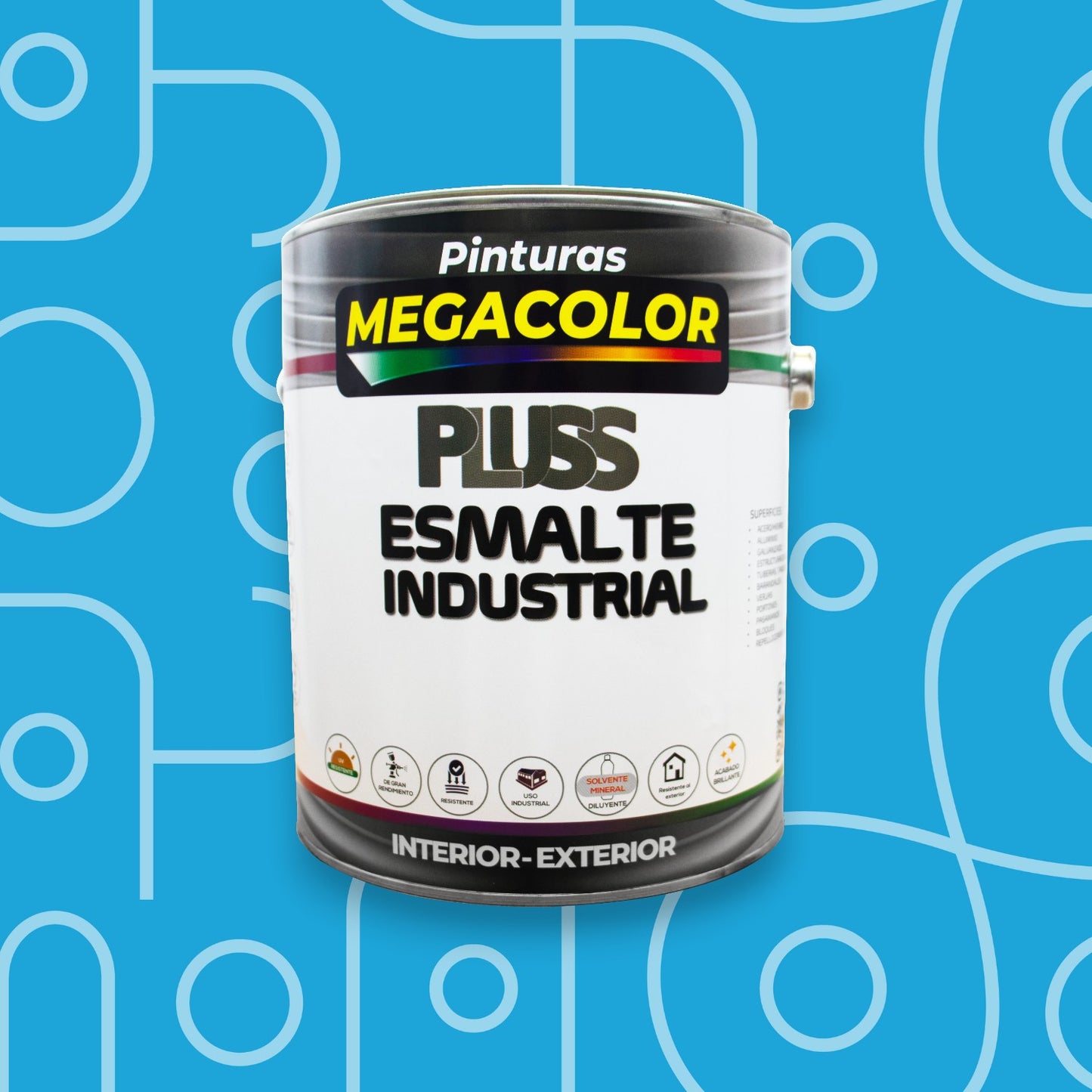 Esmalte industrial Pluss para uso industrial con acabado brillante