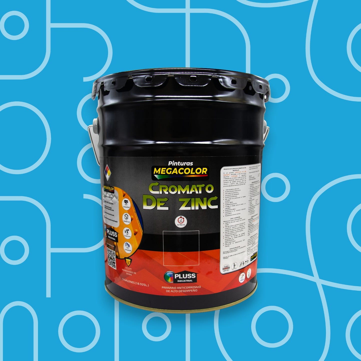 Cromato de zinc Megacolor anticorrosivo para metal con acabado mate